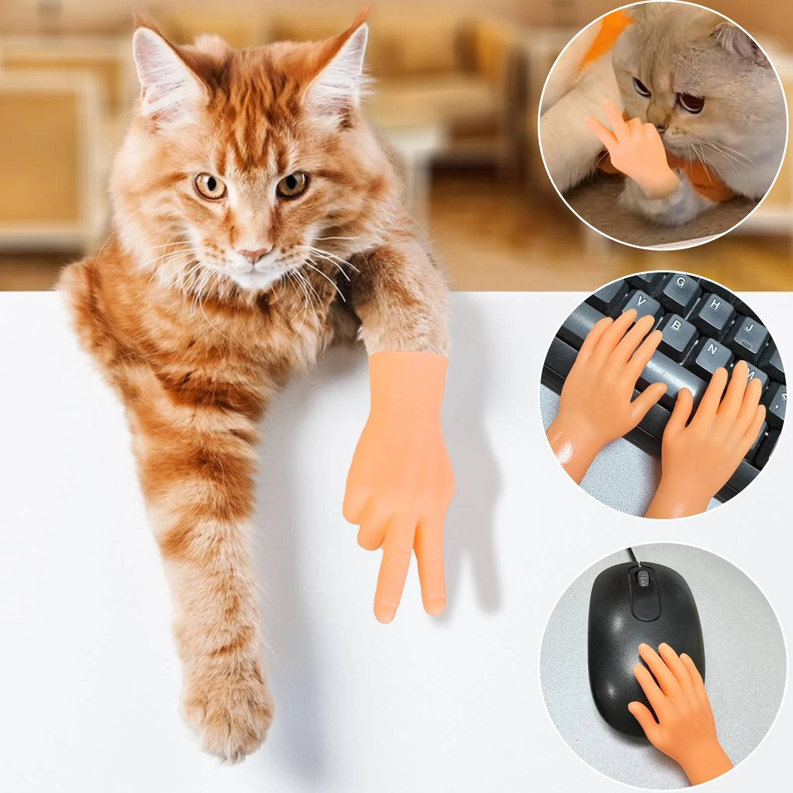 Mini Mani, 30 Pezzi Mani Minuscole Tiny Hands, Piccole Mani Manine Marionette da Dito, Mini Mani delle Dita per Famiglia Amico Giochi Festa Animale Domestico