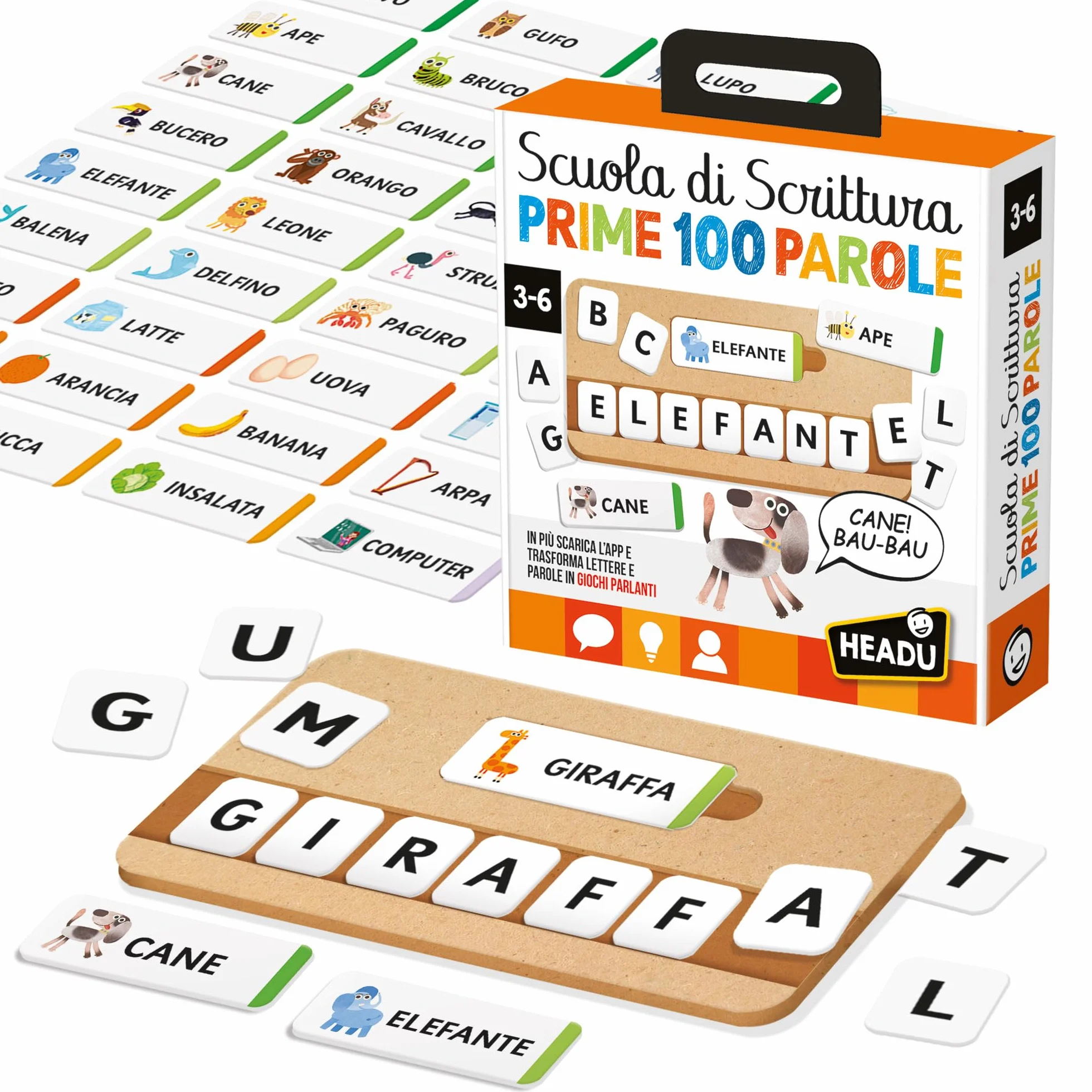 HEADU - Scuola di Scrittura Parlante - Efficace Già Dai Tre Anni Grazie al Metodo Fonetico Interattivo | Giochi Educativi 3 4 5 6 Anni, Giochi per Imparare a Scrivere, Regalo Bambino Regalo Bambina