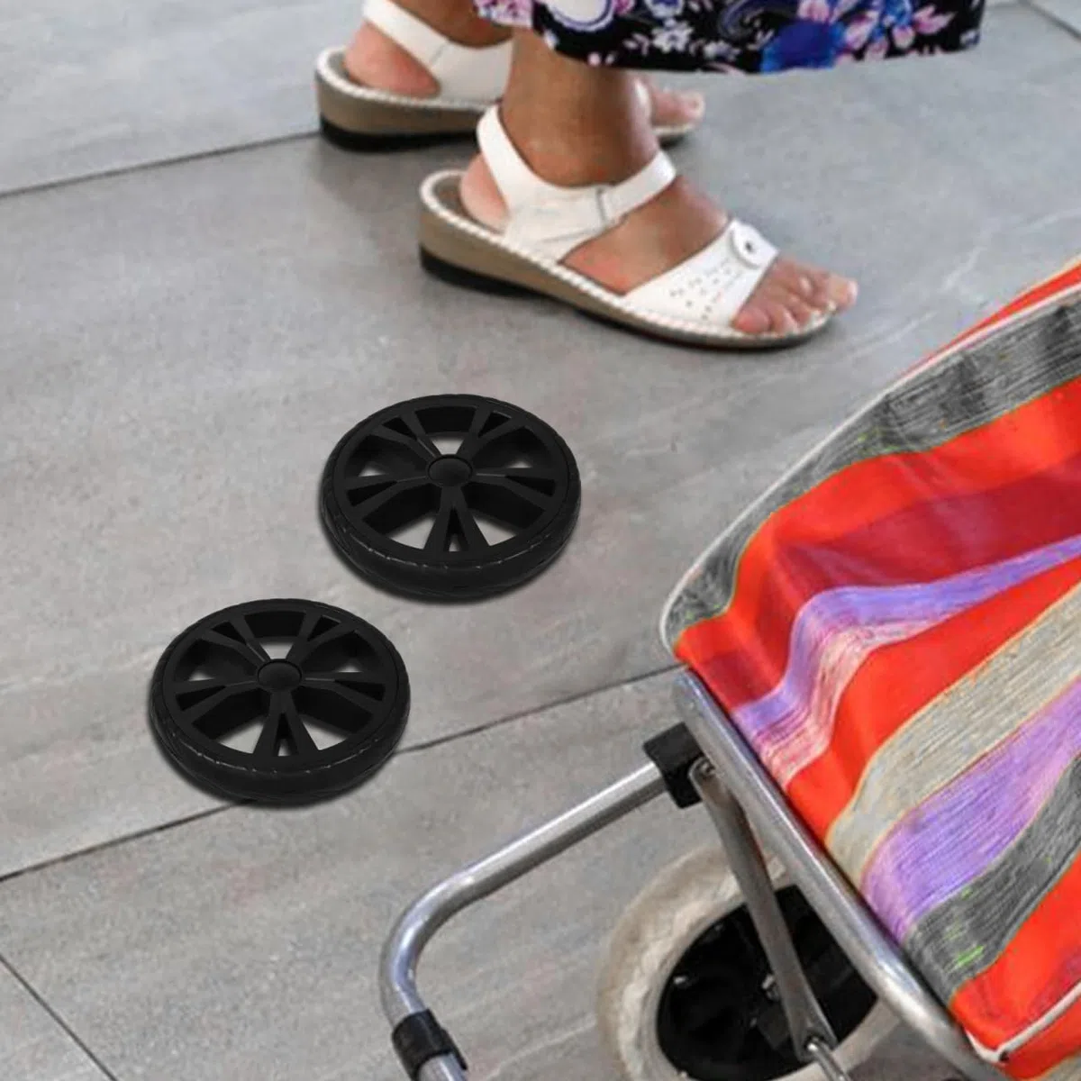 2pezzi Ruote Per Carrello Della Spesa Ruote Sostitutive Per Carrelli Pieghevoli Con Capacità Di Salire Scale Resistenti Per Carrelli Della Spesa E