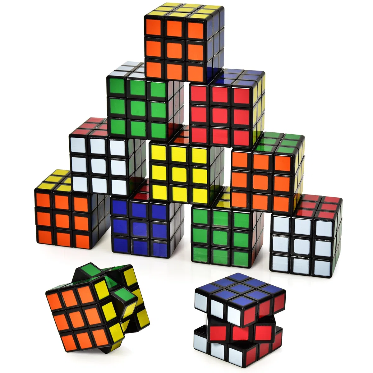 Willingood Mini set di cubi magici, 12 pezzi, 3 x 3 x 3 cm, per feste di compleanno per bambini, per Natale, giochi di viaggio, compleanno, ragazze e ragazzi