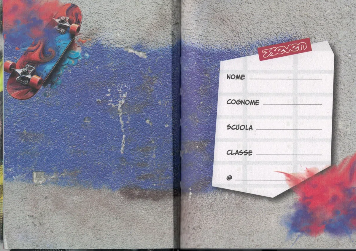 Diario Scolastico Agenda 7 SEVEN 2026-2027 Pocket – Datato, Grafica Urban con Stickers (Pallone)