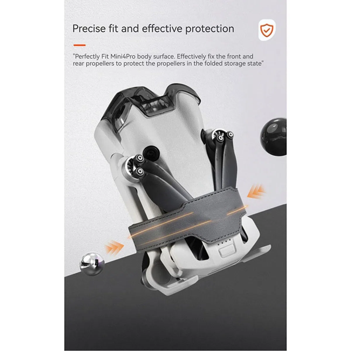 Elica Fixator Holder Protector per DJI Mini4 Pro Drone Paddle Beam Blade Bundle PU Belt Accessori