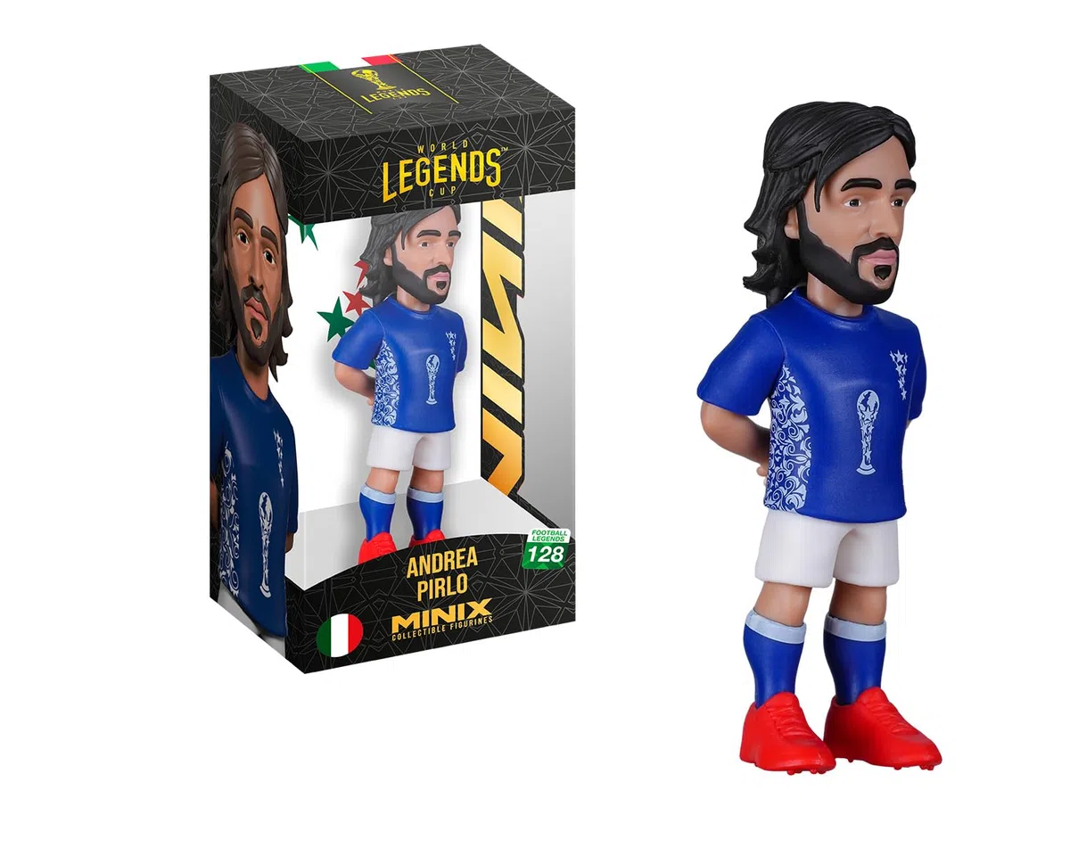 MINIX - Football Legends - Coppa del Mondo di Leggende #128 - Italia - Pirlo - Personaggio da collezione 12 cm