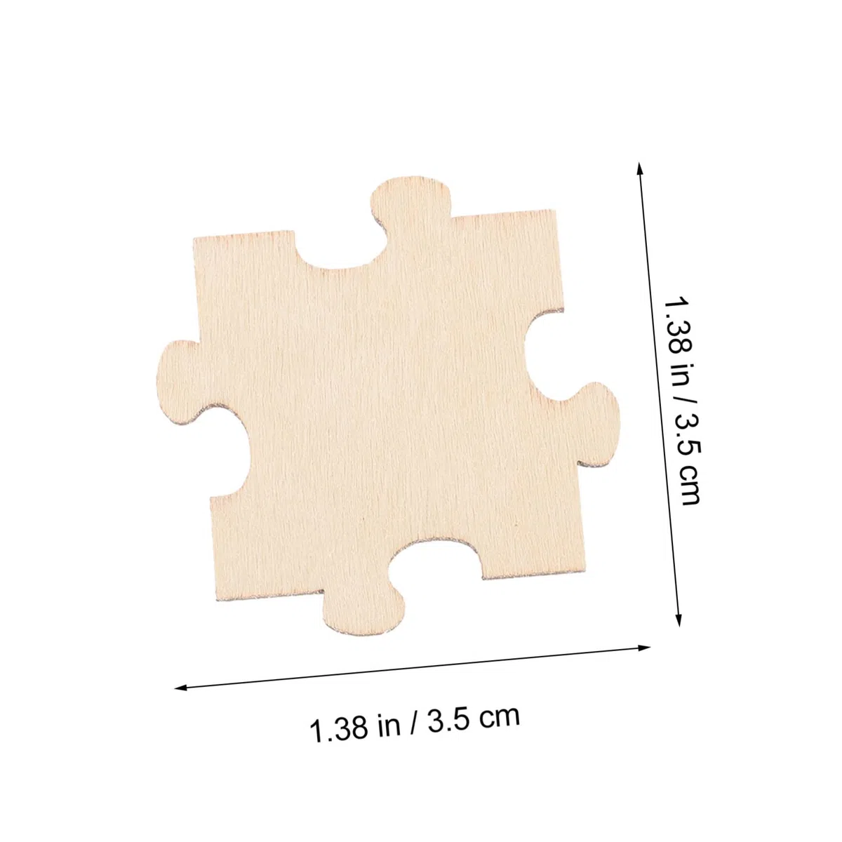 VANZACK 100 Pezzi Puzzle in Legno Vuoto da Disegnare, Kit Puzzle per Bambini Pezzi Resistenti, per Sviluppare Abilità Creative e Artistiche