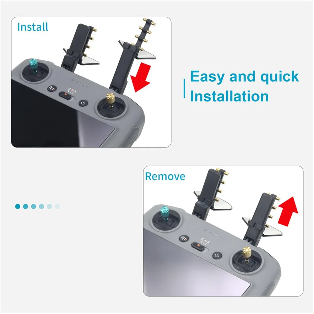 RC Signal Booster Range Extender per DJI Mini 4 Pro/Air 3 RC2, per Mavic 3 Pro Cine Telecomando Amplificatore di Segnale Antenna Accessorio