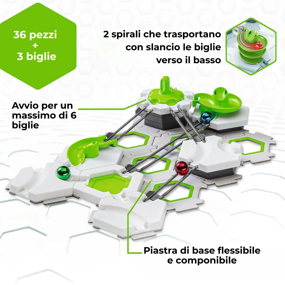 Ravensburger - GraviTrax: Go Rotative, Pista biglie 40 pezzi, Rompicapo bambini e adulti, Giochi bambini 8 anni e più, Gioco Interattivo ed Educativo STEM, Compatibile con tutti i produtti GraviTrax