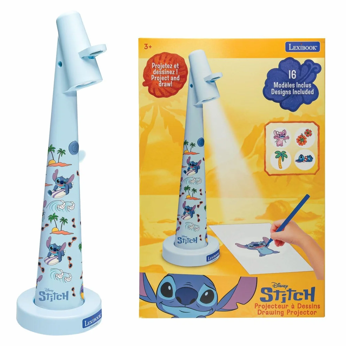 Lexibook, Disney Stitch, Proiettore di Disegni Stitch, Blu, CRP10DLXB