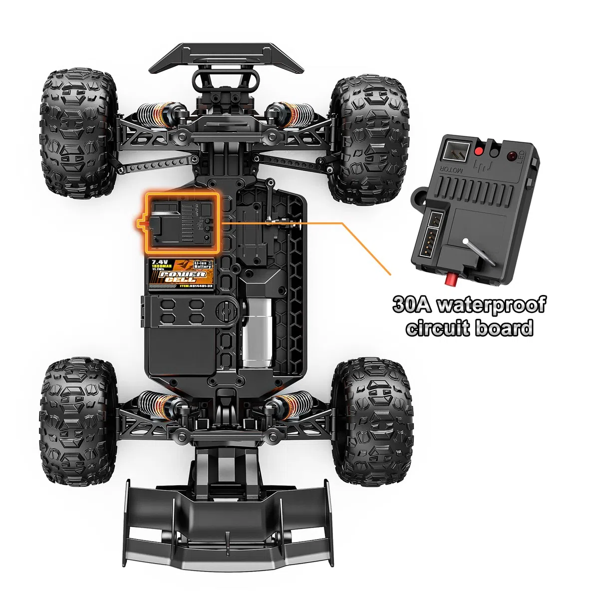 RC Accessori Auto Motore Elettrico Regolatore di Velocità 30A Smart 2SESC, Controllo Radio Veicolo Controlli di Velocità per 14322 & 14331