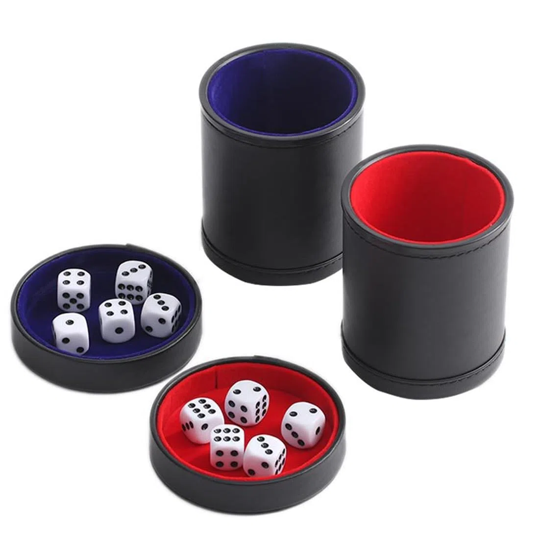 Set di Tazze per Dadi, 2 Pezzi, Bicchiere Dadi con 10 Dad, Insonorizzata, Tazze per Dad, Ideale per Giochi da Tavolo, Viaggi, Feste, Bar e Giochi, per Giochi di Intrattenimento