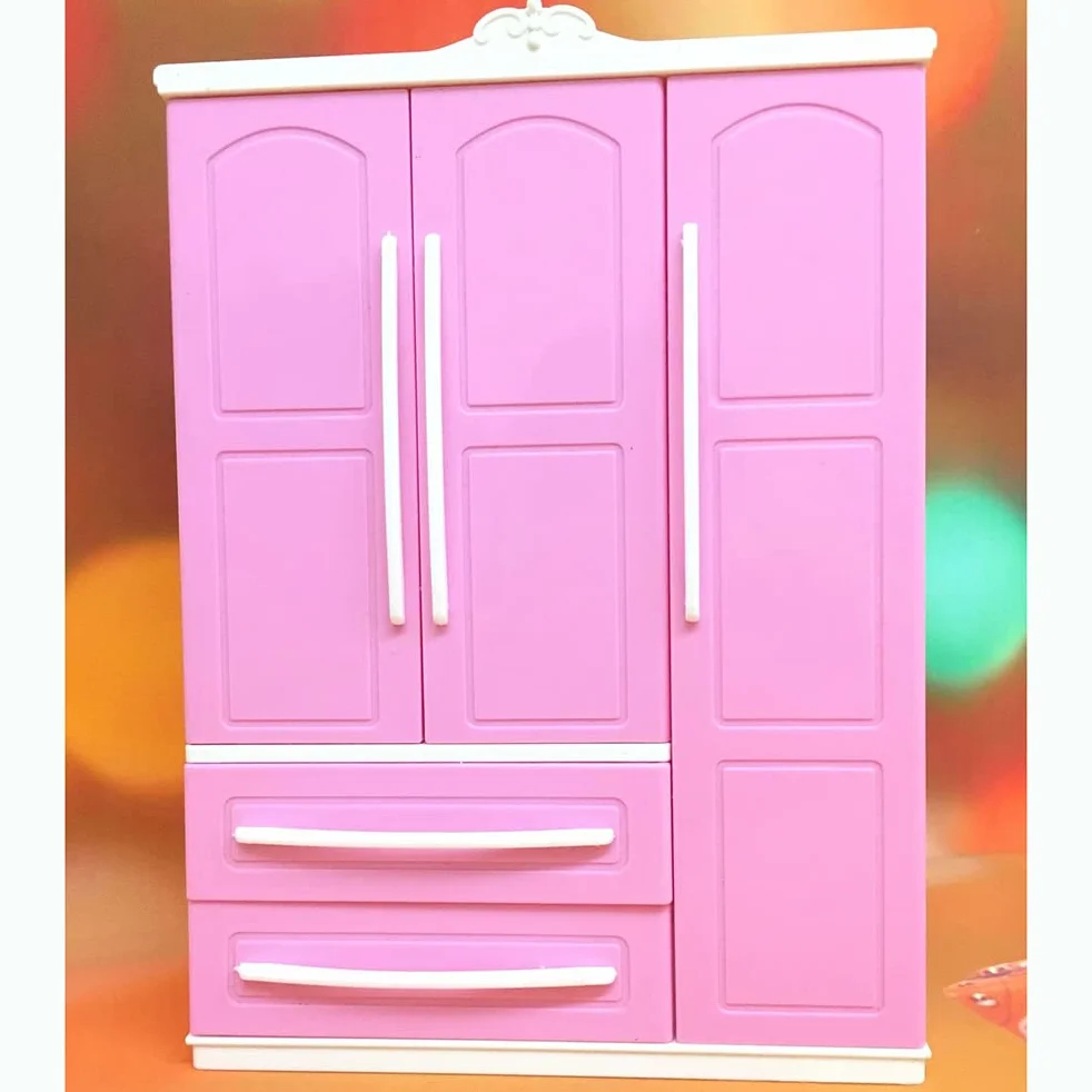 Armadio Rosa per Bambole, Accessori per mobili per casa delle Bambole, Decorazioni per Scene di Vita Quotidiana, Armadio per Bambole, Organizer per Vestiti, Mini Armadio da Principessa, Ornamenti per