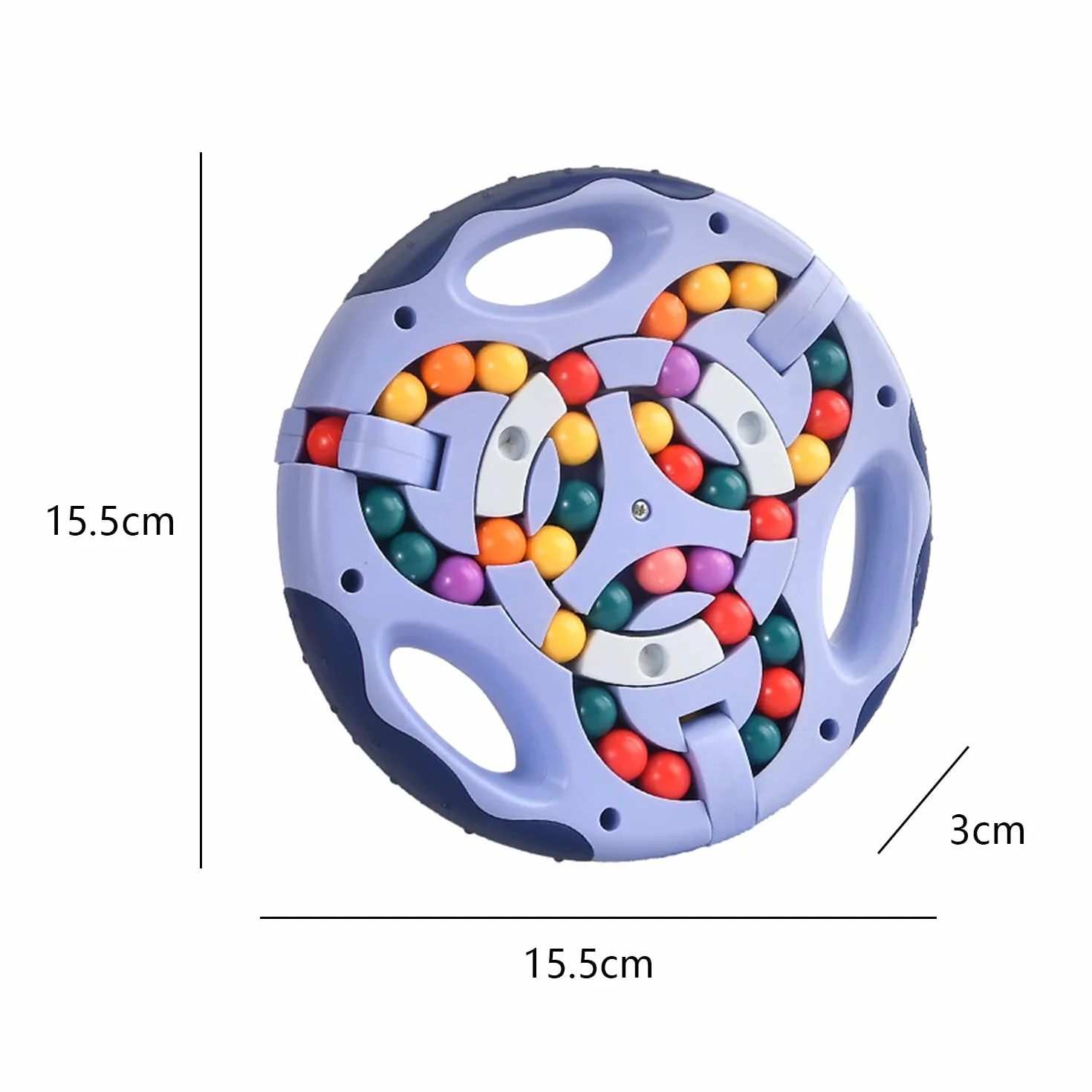 GERUI Giochi di intelligenza rotanti, IQ Game Magic Bean Rotating Cube Giocattoli di decompressione puzzle per bambini adolescenti adulti – più recenti giocattoli di sollievo dell'ansia (blu)