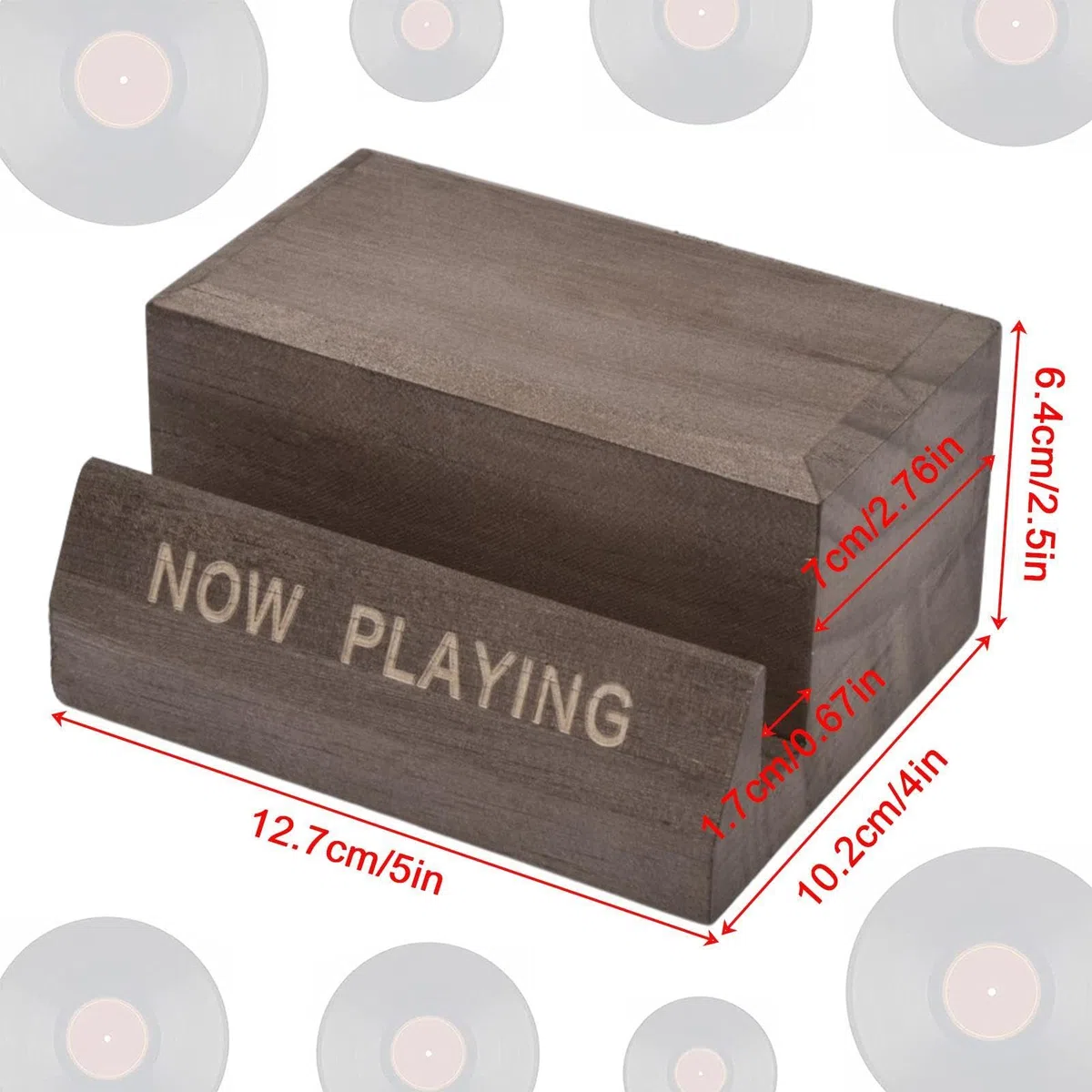 Supporto per dischi in vinile, espositore per dischi in legno, espositore per dischi in vinile, scaffale da tavolo per LP, ora in riproduzione di dischi per LP e per filatura