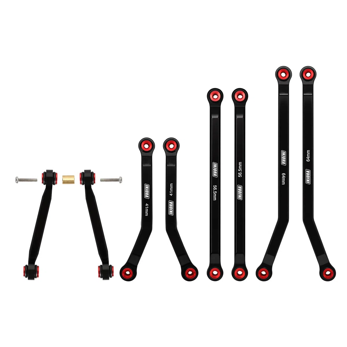 INJORA Set 4 Link in Alluminio ad Alta Luce per 1/24 Axial SCX24 GX470 RC Crawler