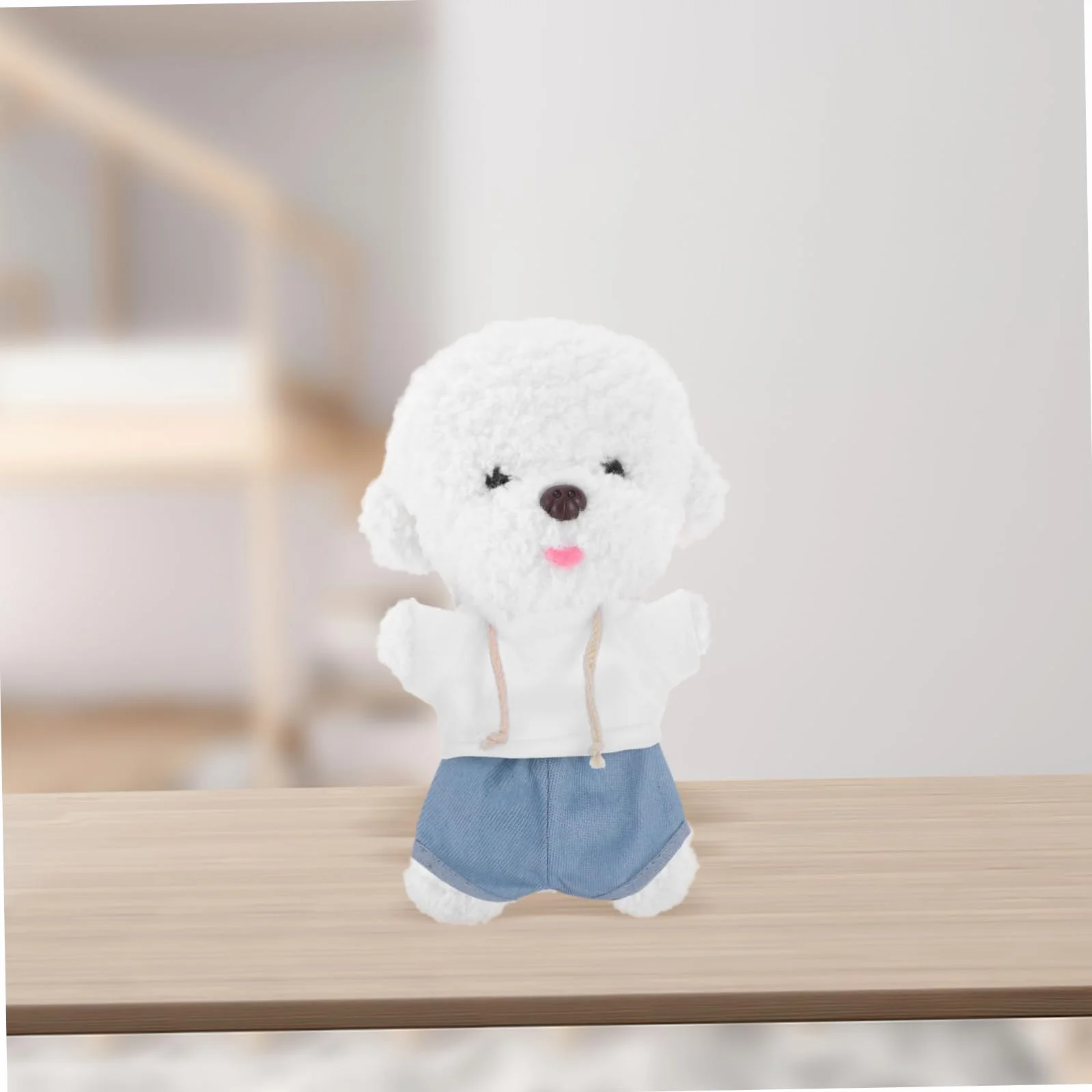 Garneck 1 Set di Vestiti di Peluche Orsi Vestiti Vestiti Intercambiabile Abito Felpa con Cappuccio e Pantaloni Panno Animale Piccoli Vestiti Vestiti Bambole di Peluche Tessuto