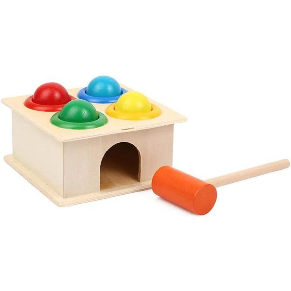 Martello di legno giocattolo per bambini, panca per battere, gioco con martello di legno, caduta della palla, giocattoli per bambini piccoli, palla, blocchi, caduta del bambino, giocattoli per