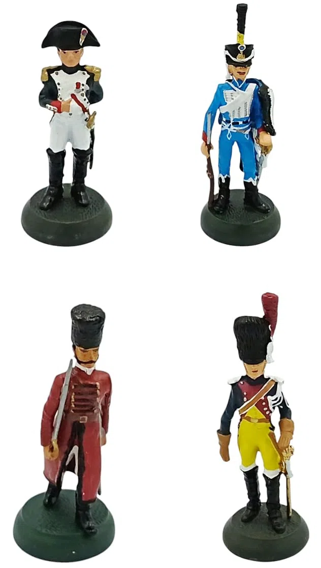 OPO 10 - Set di 4 soldatini in Piombo, Scala 1/32, 54 mm: Figurine della Francia del Primo Impero Napoleone - Almirall Palou LSOL3