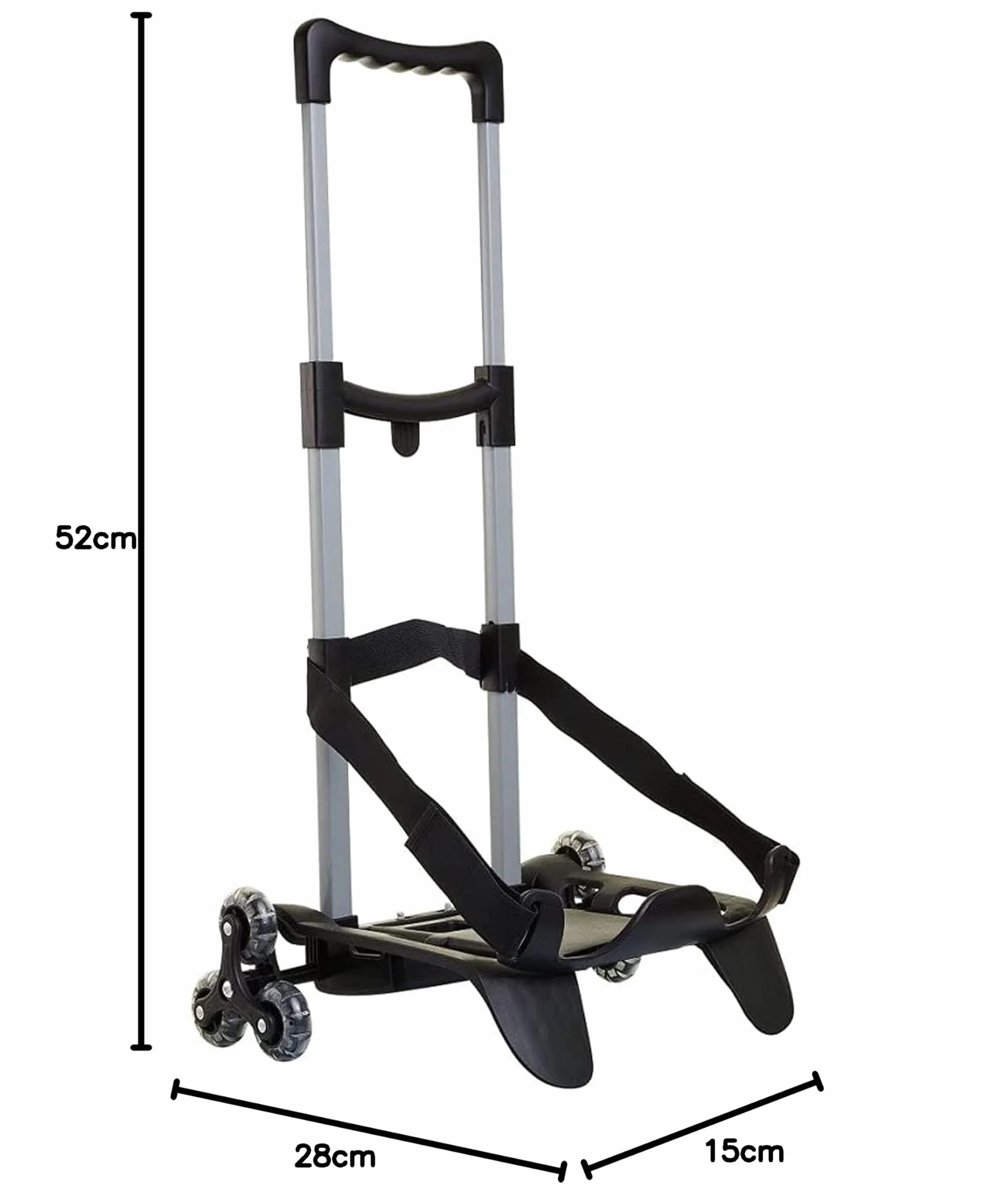 SJ GANG STYLE JAM GANG Be Box3 Ruote, Carrello Trolley Portazaino Blocca Zaino, Nero