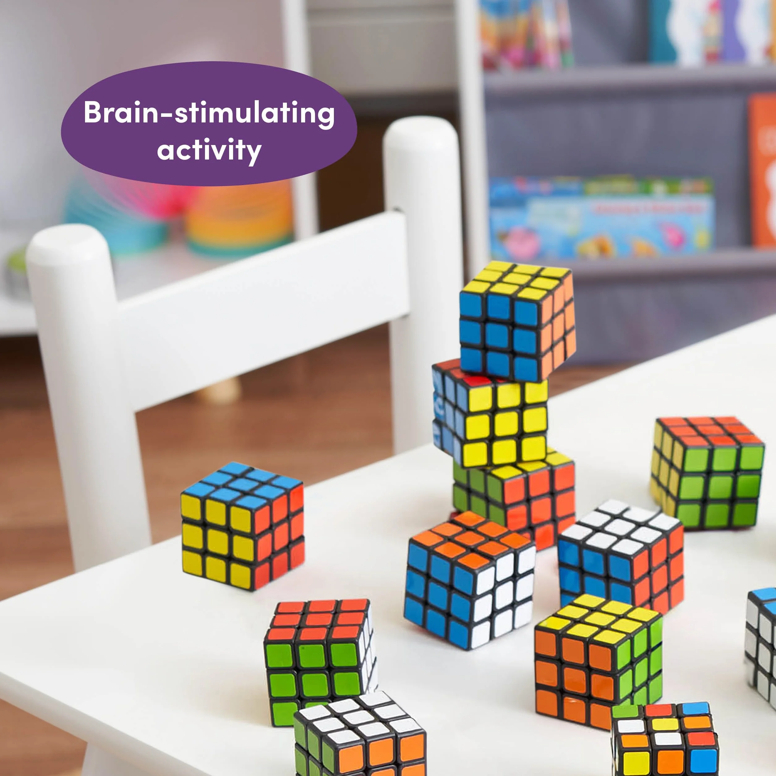 THE TWIDDLERS - 30 Puzzle Cubo Fidget Toys, 3x3 - Cubo di Velocità, Perfetti come mini giochi per bambini per riempire i sacchetti delle feste, rompicapo Multipack Premi per la classe - 3cm