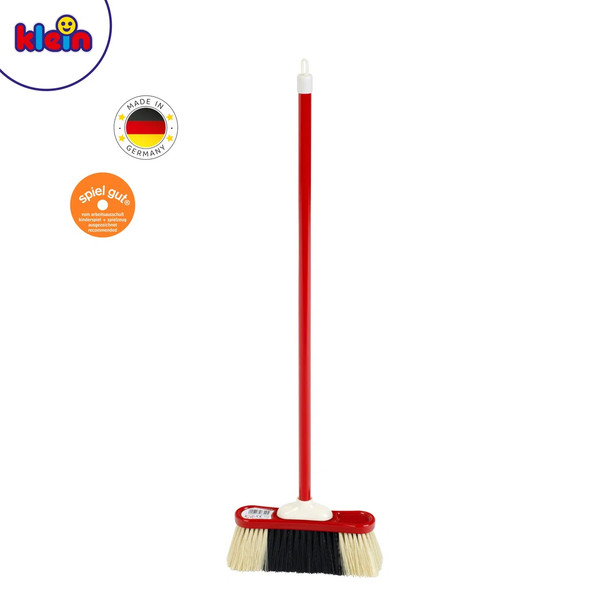 Theo Klein 6320 Scopa classica I Resistente scopa giocattolo realizzata in plastica di alta qualità I Dimensioni- 18 cm x 5,5 cm x 61,5 cm I Giocattoli per bambini dai 3 anni in su