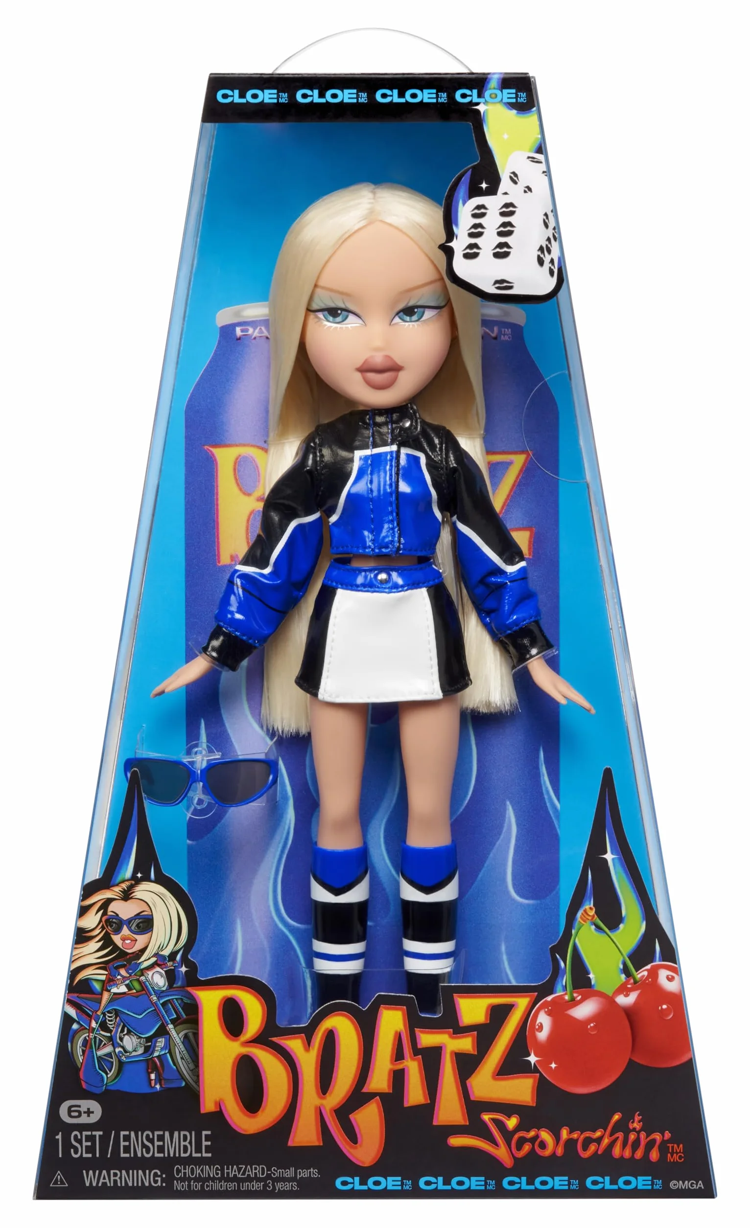 Bratz Scorchin' Cloe - Include 1 Bambola Fashion con Abiti e Accessori, Bambole ispirate alle Moto, Bei Giocattoli per Bambine