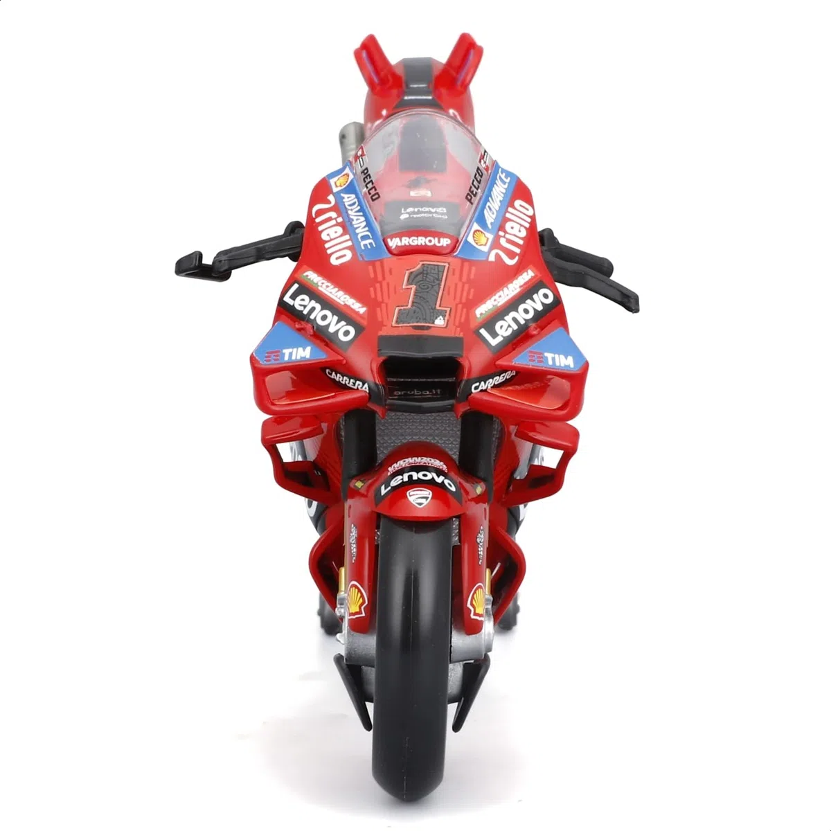 Maisto - Ducati Lenovo Team 2024 Bagnaia #1, Scala 1:18, Moto Diecast da Collezione con Dettagli Realistici, Licenza Ufficiale Ducati, Replica MotoGP Francesco Bagnaia, Età Consigliata 3+ Anni