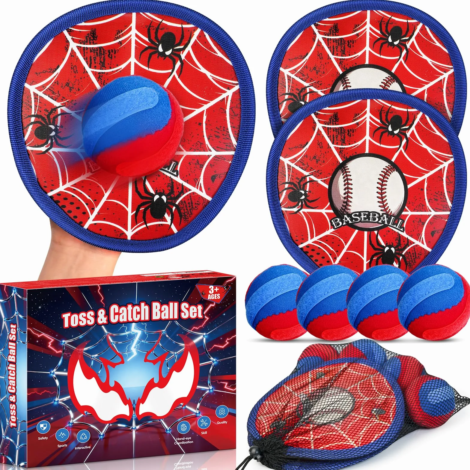 HaoVrisn Giochi Bambini di Lancio e Cattura, Giochi da Esterno per Bambini, Gioco da Giardino e Giocattolo da Spiaggia per Bambini 3-12 Anni, Ideale Regalo di Pasqua o Regalo di Compleanno Bambini