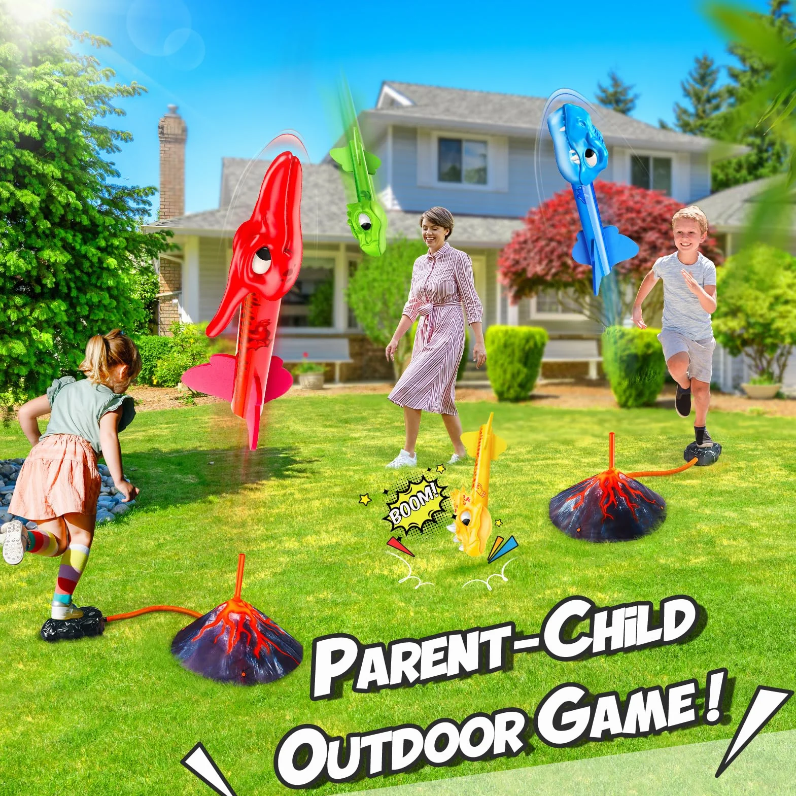 Anginne Dinosauri Razzo Spaziale Giocattolo, Giochi da Esterno per Bambini - Regali Compleanno Bambini