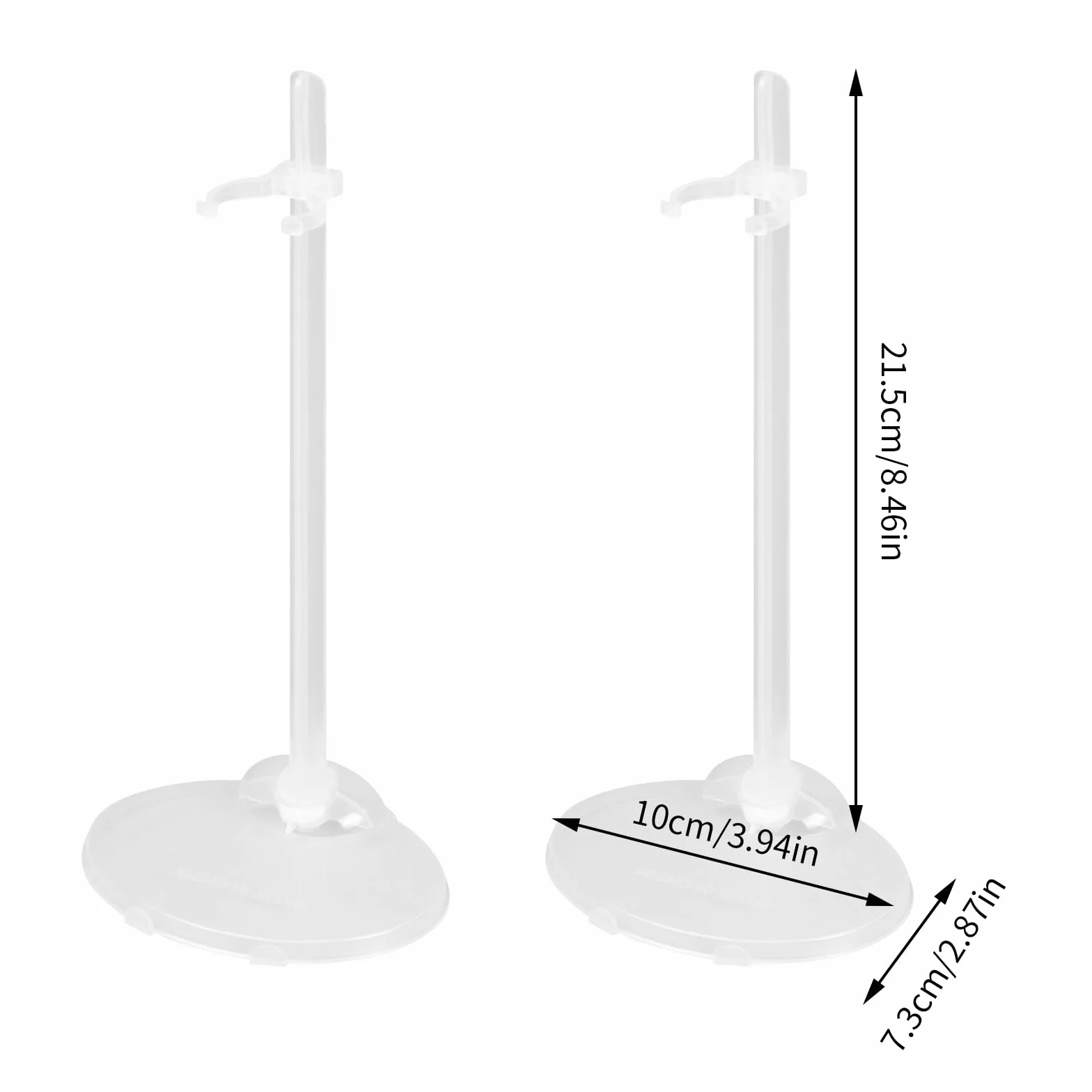 6 Pezzi Supporto per Bambole, Supporto per Bambolei Trasparente per Finestra Doll Display Decorazione Collezione, Modello Bambola Display Stand per Bambole da 9-11 pollici