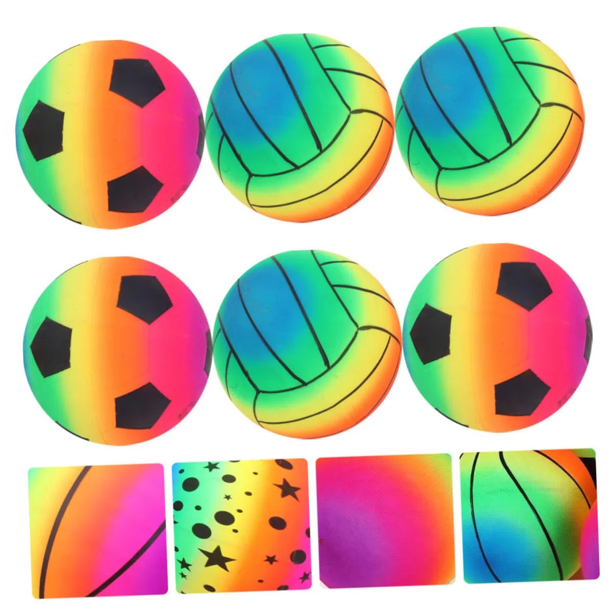 BESPORTBLE 6 Palloni Da Spiaggia Gonfiabili in Pvc Colorati Per Bambini E Adulti Giochi All'Aperto Piscina Spiaggia Giardino Feste