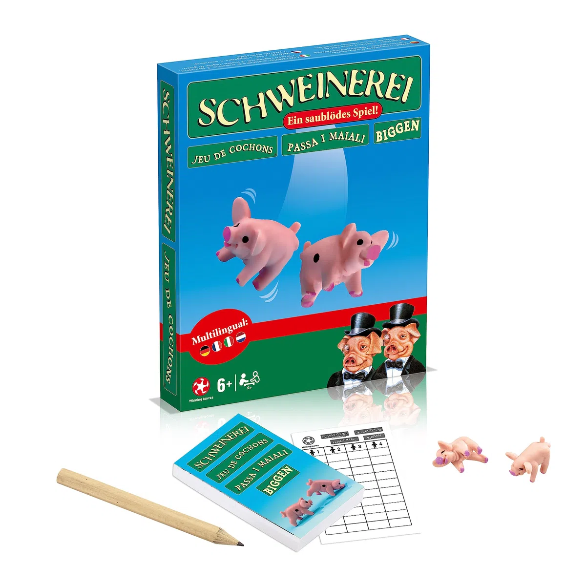 Winning Moves - Maiale (Nuova Scatola) - Il Gioco per Feste per Bambini, Famiglie e Adulti - età 8+ - Tedesco