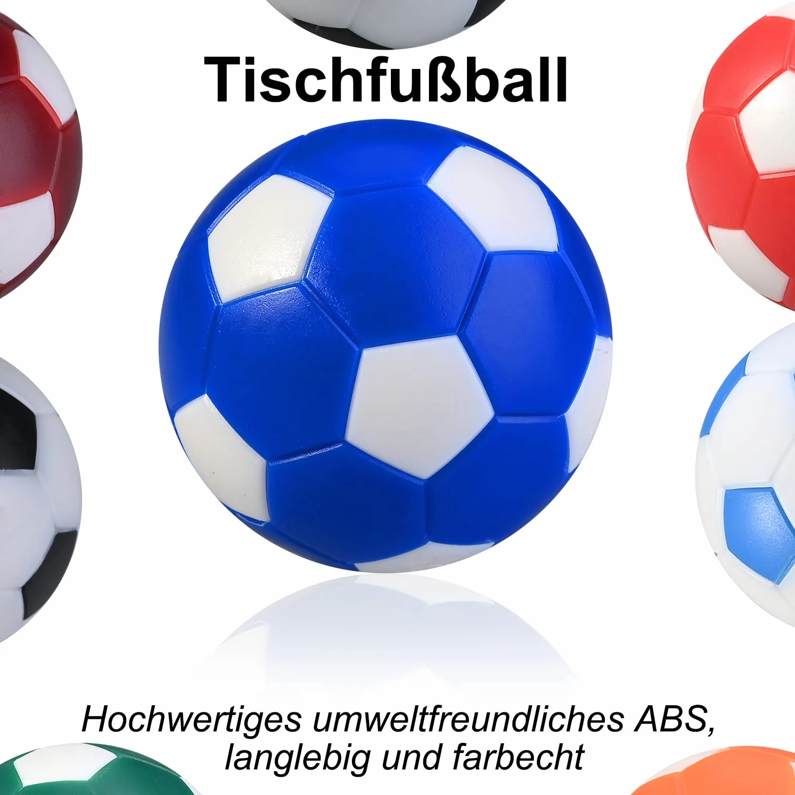 GOLDGE Palline da Calcio Balilla Professionali, 32 mm, Mini e Piccole, Colorate per Bambini e Adulti