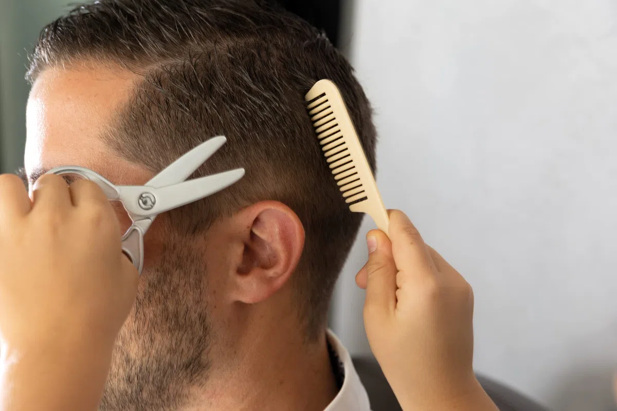 Smoby- Barber Cintura del Barbiere, 7600320152, +3 Anni, asciugacapelli Elettrico, Accessori Meccanici