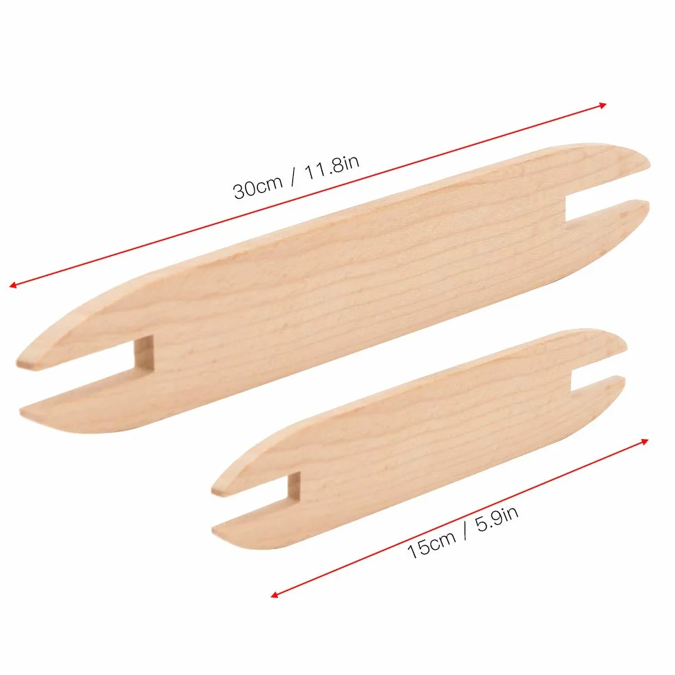 2 pezzi navetta per tessitura in legno, kit di strumenti per tessitura fai-da-te, navette in legno per tessitura bastoncini per artigianato a maglia fai-da-te