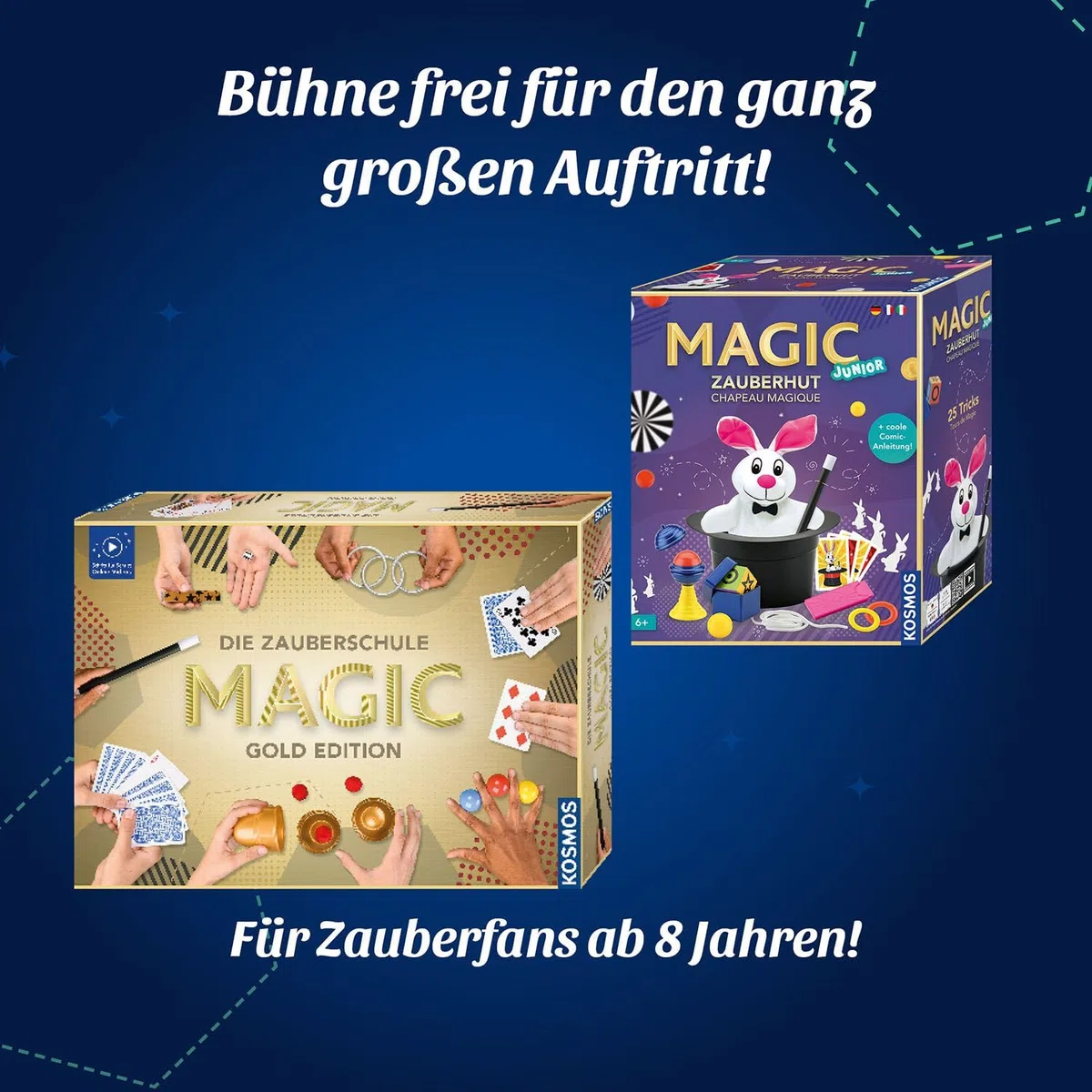 KOSMOS Magic Fun - Kit di Magia per Bambini 8+ Anni, 35 Trucchi di Magia, Istruzioni Illustrate e Video Online