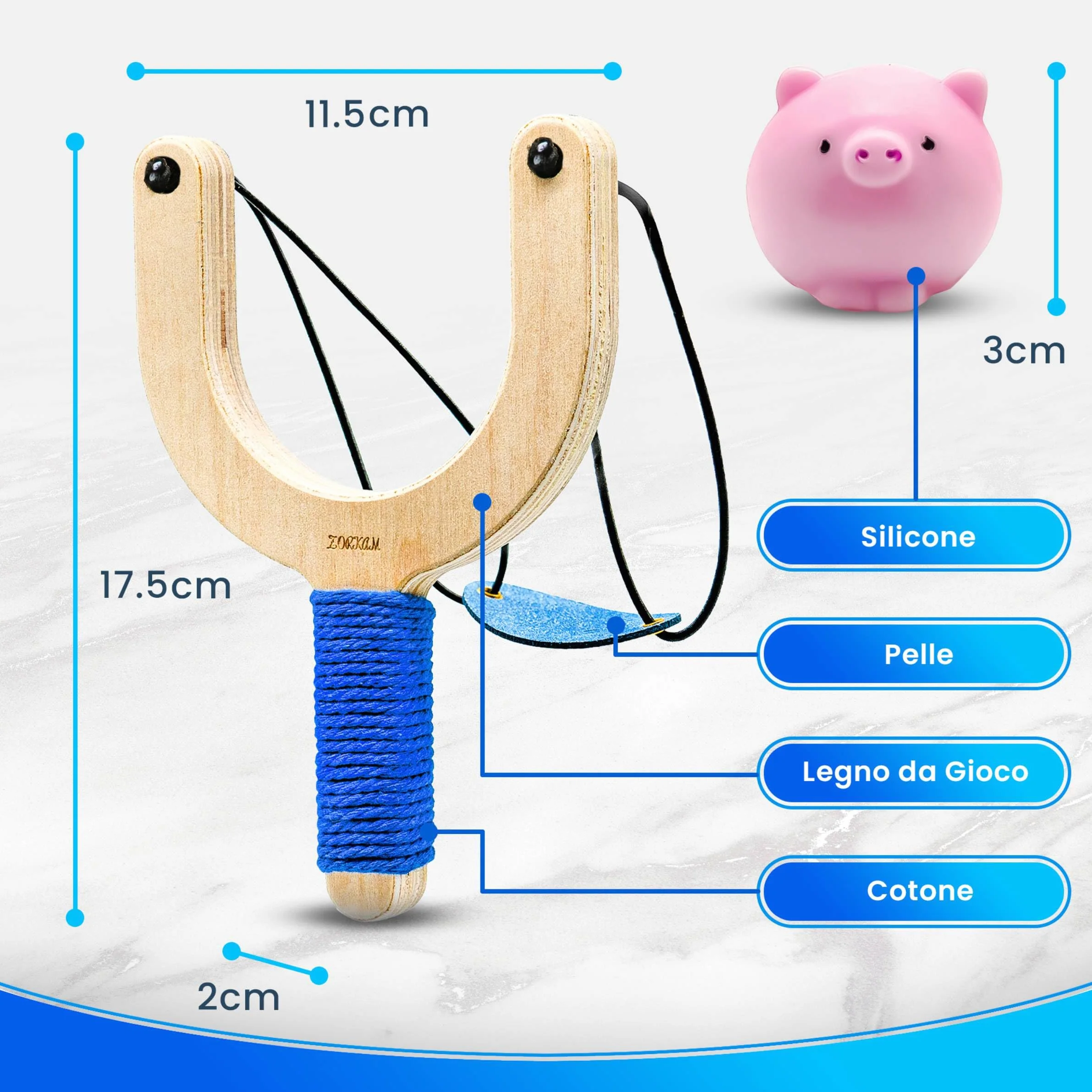 tiraporchi + 6 Maialini - Tiraporchi Ottima Idea Regalo Divertente Per Pasqua e Amanti Di Tiro - Adatto Per Uso Interno Che Esterno Incluso Borsa Portatile e Scatola Degna