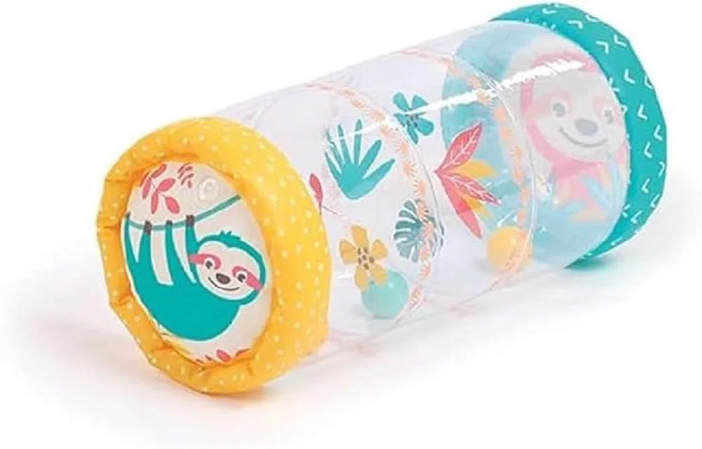Ludi - Baby Roller Pigro - Grande cilindro gonfiabile con piccole palle sonore - Sviluppa le capacità motorie - Da 6 mesi