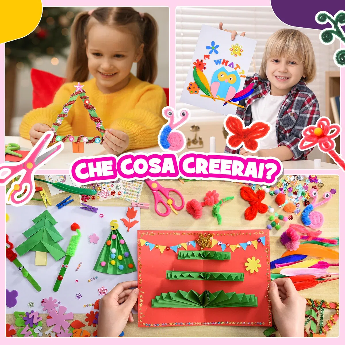 Kit Artistico Giocattolo per Bambina Giochi Bambina 3-12 Anni, 3000+Pezzi Lavoretti Creativi per Bambini Regalo Bambina 4-9 Anni Giochi Bambina 4-9 Anni Femmina Regali di Compleanno Regali di Natale