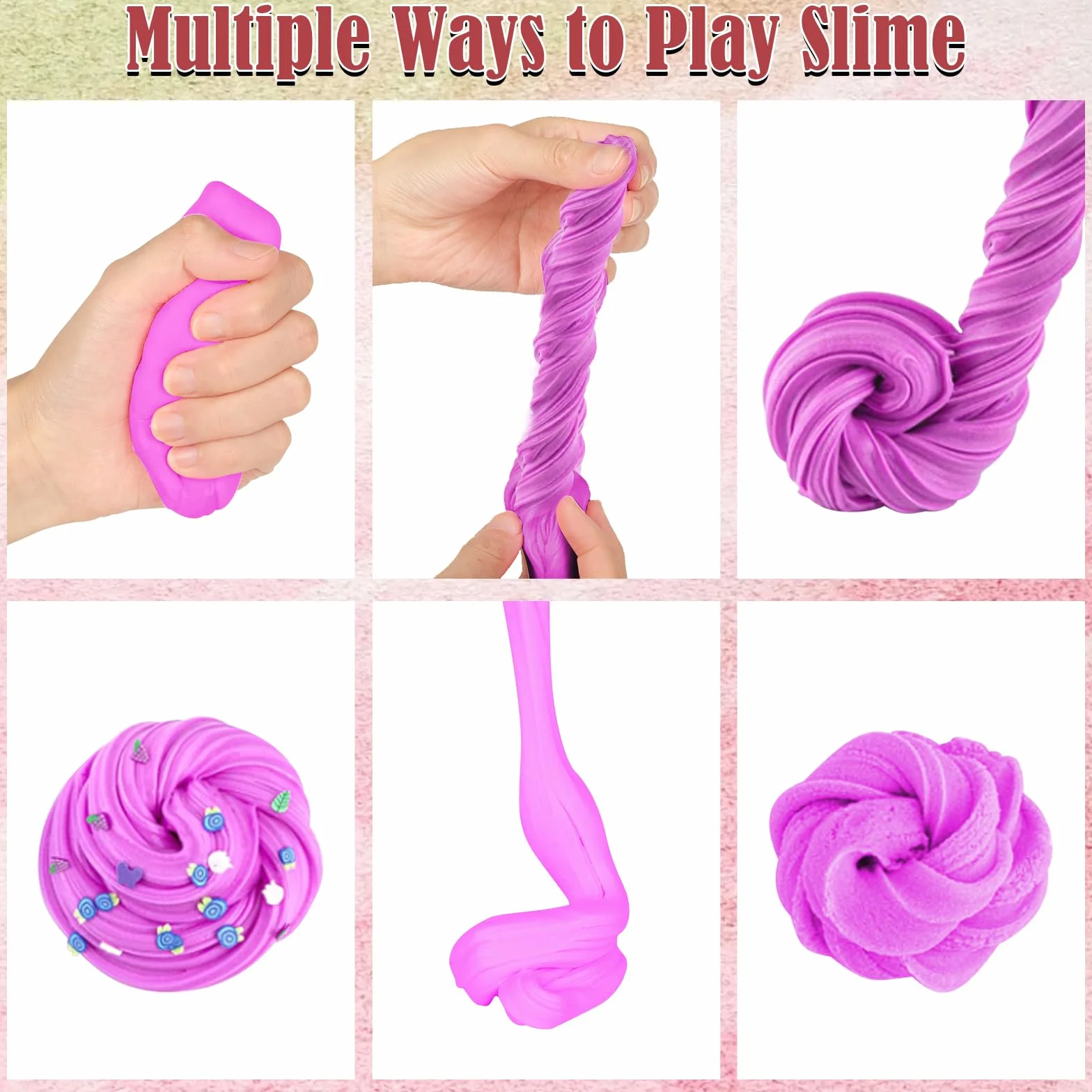 12 Pezzi 70ml Slime Kit, 12 Colori Slime per Bambini, Kit Slime Fai Da Te, Butter Slime e Clear Slime Giocattoli, Regalo di Compleanno di Natale per Ragazze e Ragazzi