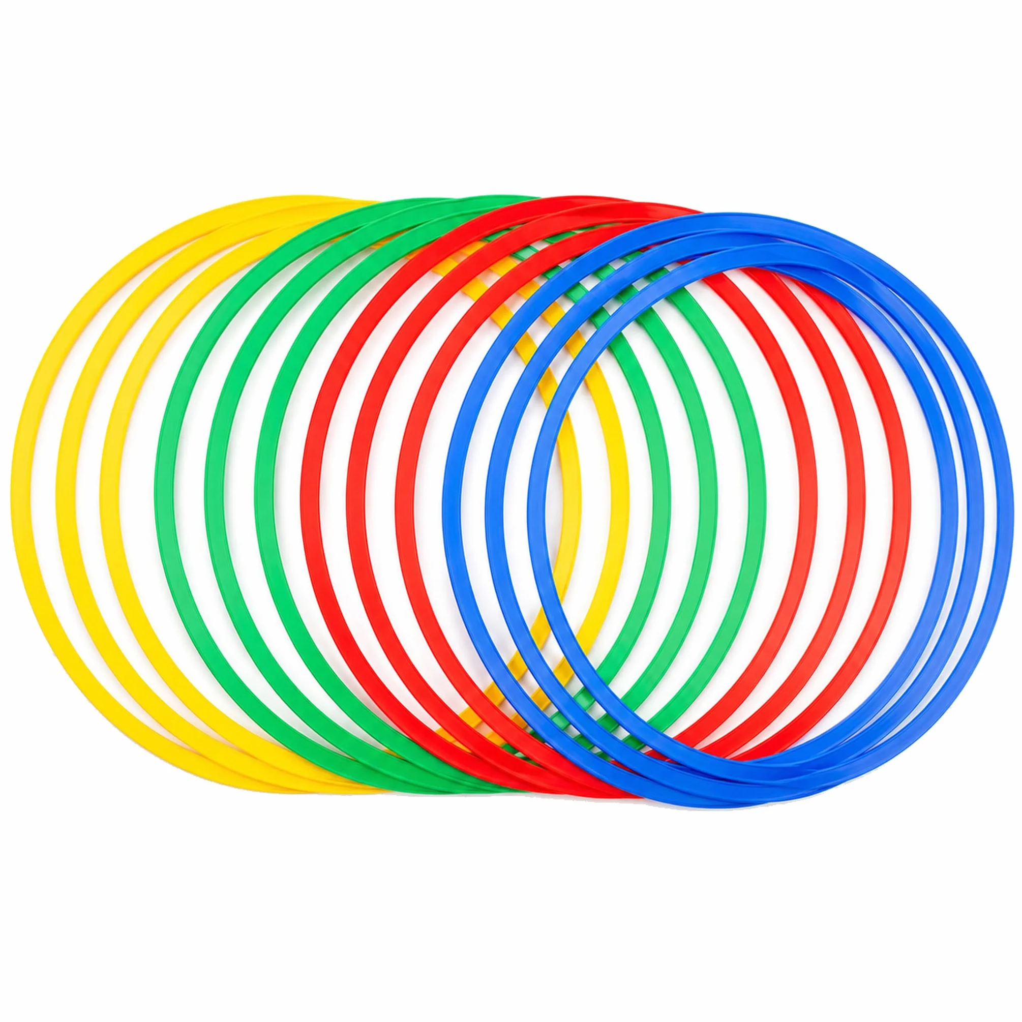 HAEST - 12 Cerchi Colorati per Fitness ed Esercizi di coordinazione - 45 cm