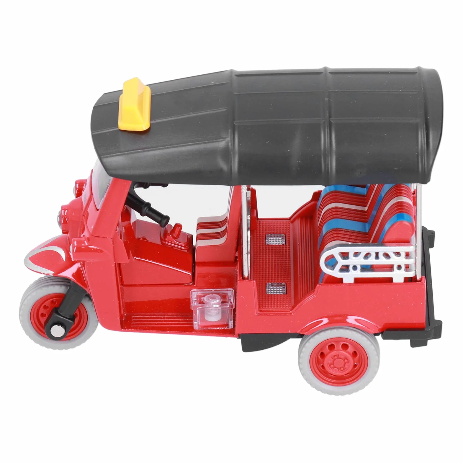 Hztyyier Tirare il giocattolo modello di auto di simulazione del triciclo tailandese, auto Tuk Tuk in lega di qualità (rosso)