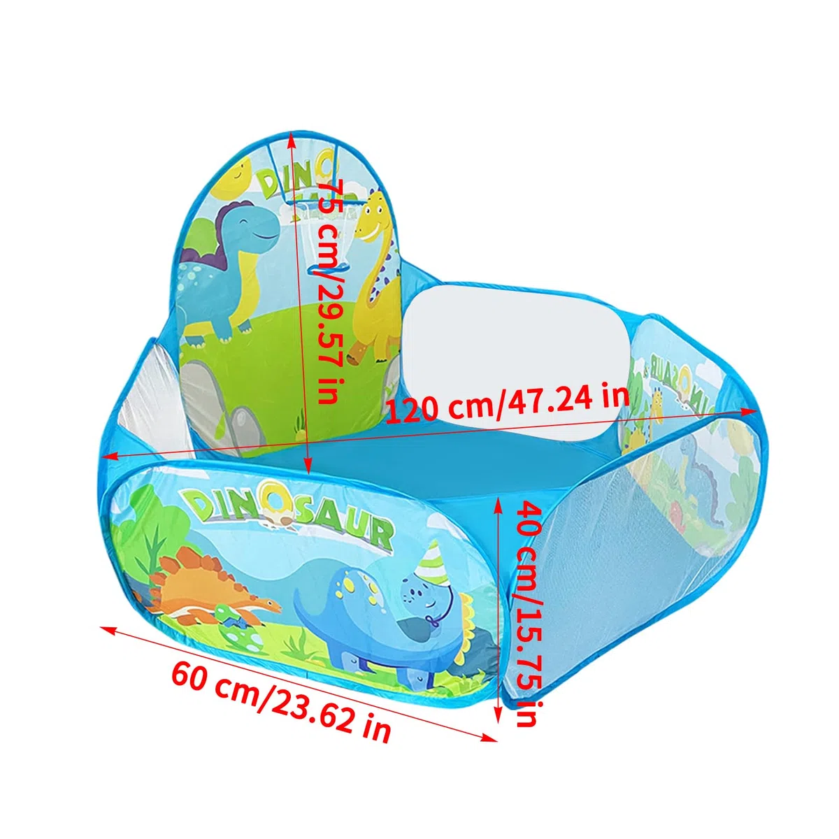Piscina di palline, tenda pieghevole con cestino da basket, piscine con palline rinforzate, per interni ed esterni, camera, bambini e ragazze, compleanno e Natale