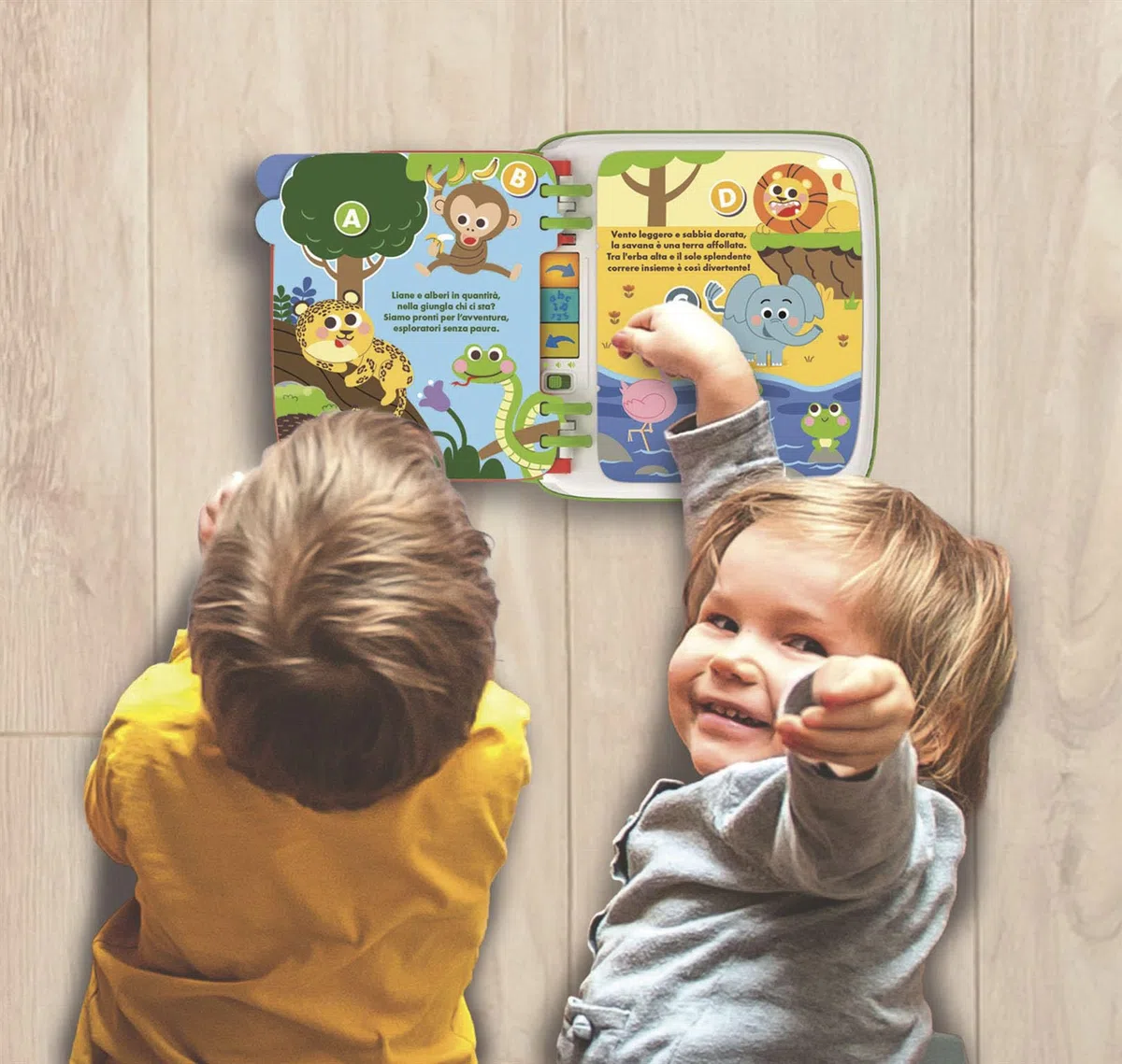 Clementoni Baby Libro Parlante Amici Animali, Gioco Educativo Bambini 12+ Mesi, Centro attività Prima Infanzia per Imparare Numeri, Colori, Forme, Versi degli Animali, Lingua Italiana, 17550