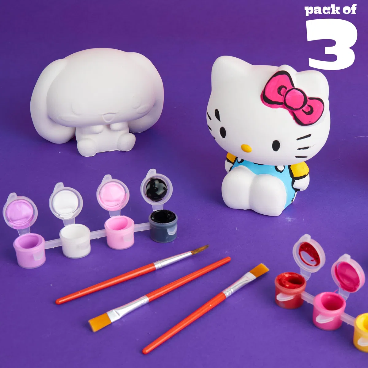 Get Trend Hello Kitty Sanrio Dipingi il Tuo Set per Bambina, Figurine in Gesso Acquerelli Set Pittura Bambini, Kawaii DIY Kit per Dipingere, Regalo Bambini (Multi Hello Kitty)