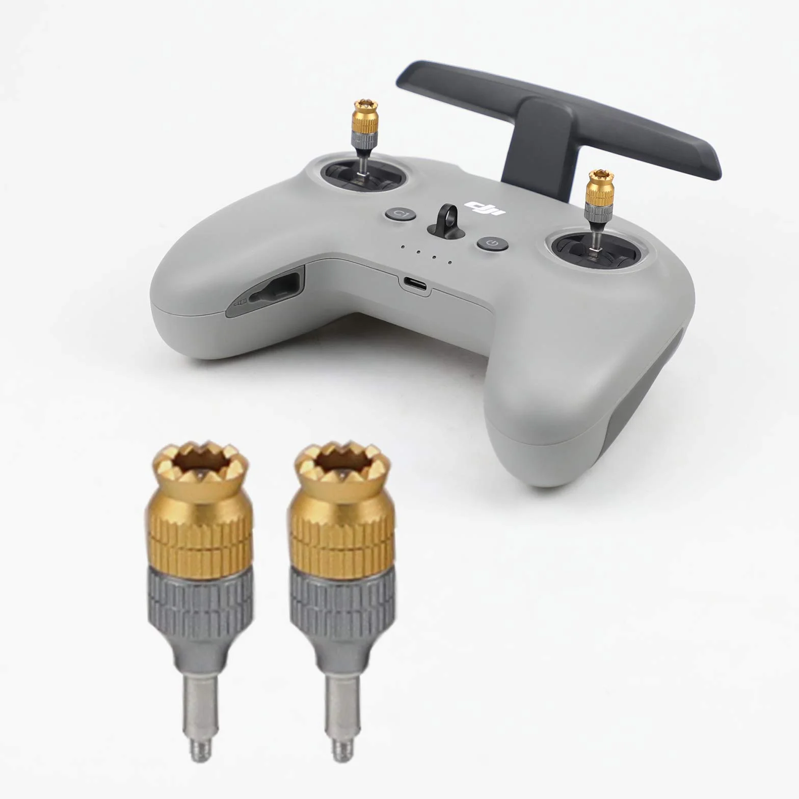 MotuTech Joystick esteso per telecomando DJI FPV Drone Radiocomando Regolabile Joystick Rocker Lega di alluminio (1 paio)