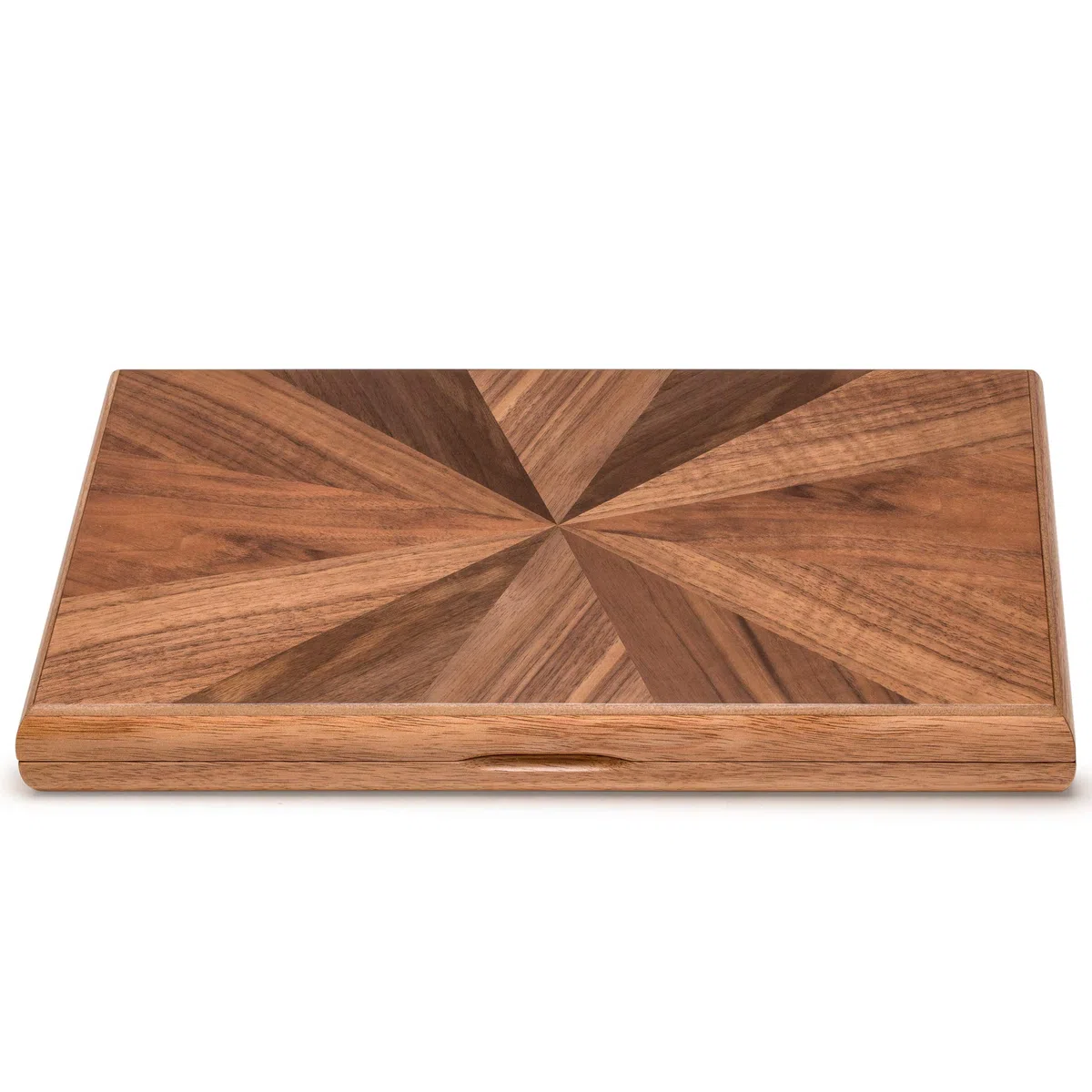 Yellow Mountain Imports, Set Backgammon Intarsiato in Legno, Cascadia con Pedine in Acrilico e Tazze Dadi in Legno, Tabellone 43 cm