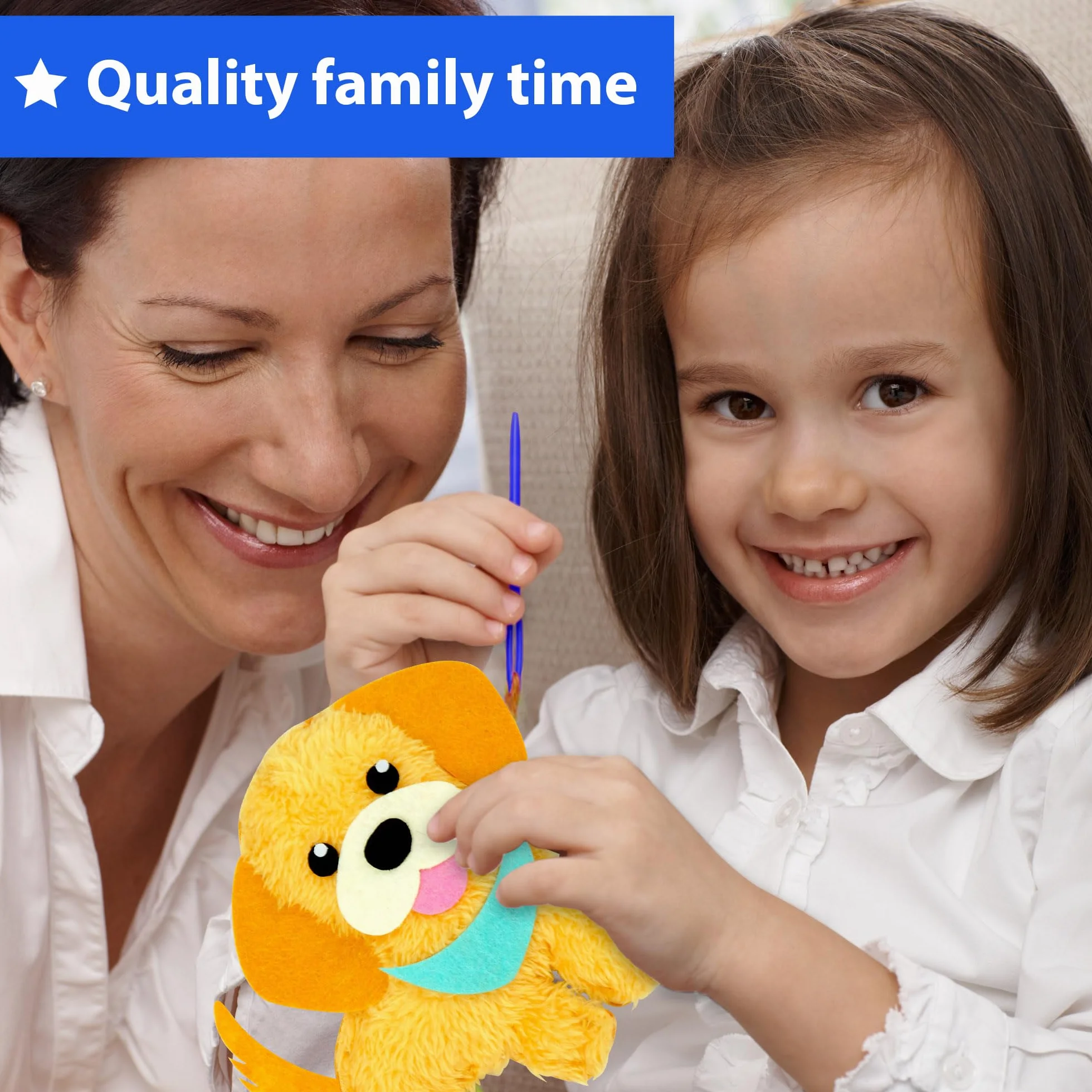KRAFUN Kit da Cucito Cuccioli e Gattini per Bambini 5+ Anni, 8 Progetti Fai da Te (Cani, Gatti), Feltro, Istruzioni, Scatola Riutilizzabile, Giocattolo Educativo