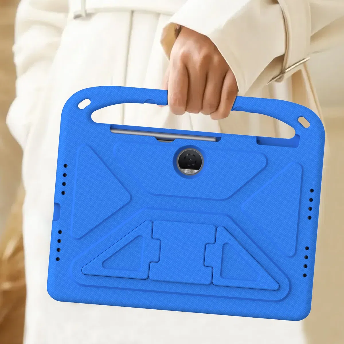 Custodia per Honor Pad 9 12.1" Leggera e Antiurto Bambini Cover in Eva con Maniglia e Supporto Blu