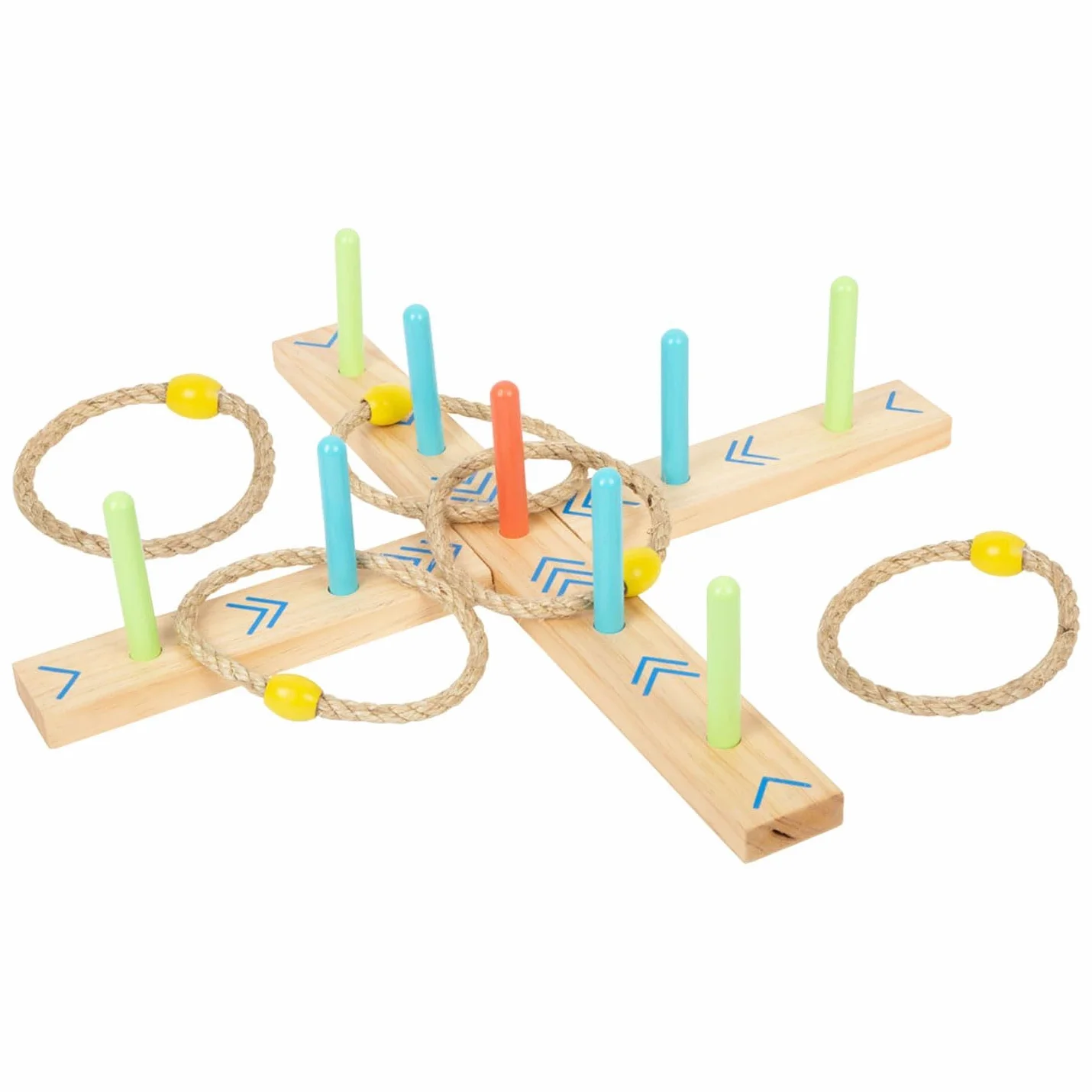 Small Foot 12035 Gioco di lancio con anelli Active in legno 100% certificato FSC, per il giardino, dai 3 anni in su Toys