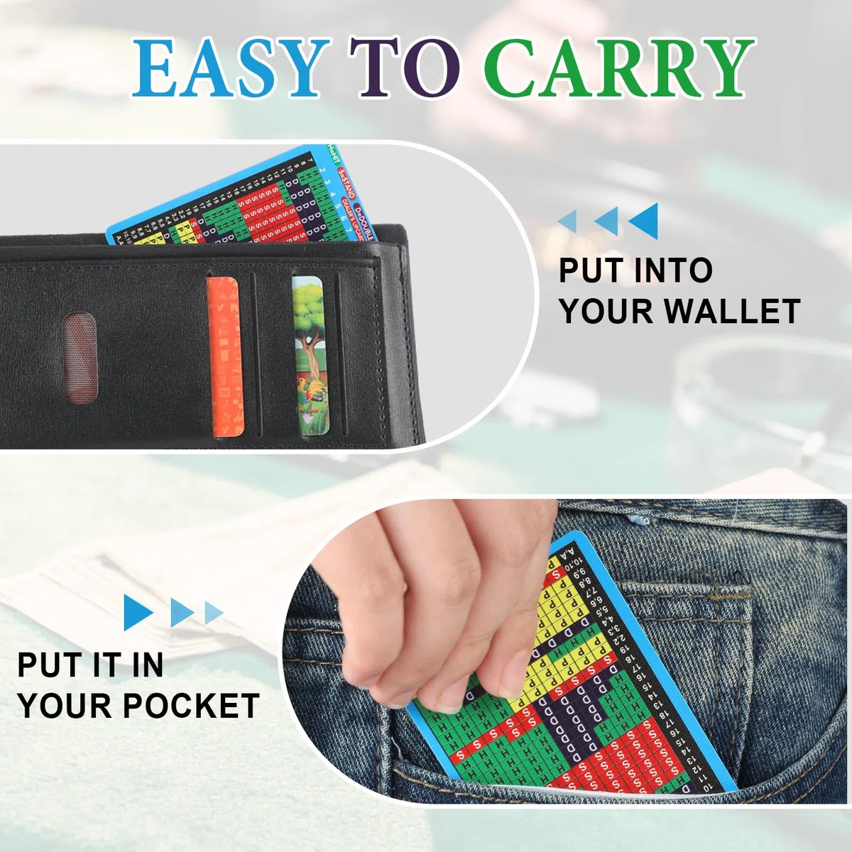 Blulu Metal Blackjack Basic Strategy Card con PU Custodia Protettiva Blackjack In Acciaio Inox Strategia di Base per Casinò Blackjack Tavolo Set