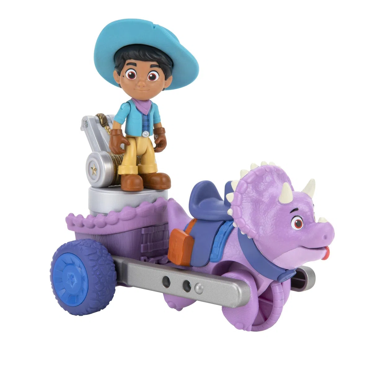 Giochi Preziosi Dino Ranch Miguel & Tango, Veicolo con Dinosauro e Personaggio Alto Circa 7.5 cm, Come Visto in TV, per Bambini a Partire dai 3 Anni, DNA03300